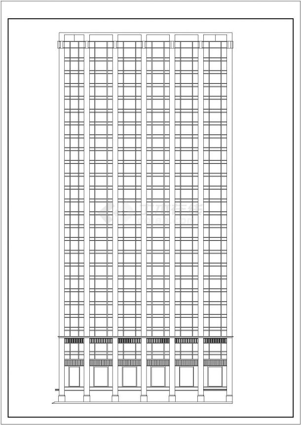某二十八层办公写字楼全套建筑施工设计cad图纸-图二