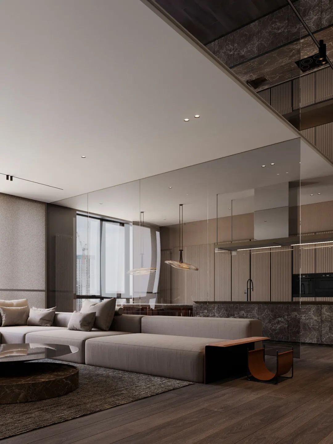 一套现代风格的大平层效果图|空间|室内设计|阿龙视觉 - 原创作品 - 站酷 (ZCOOL)