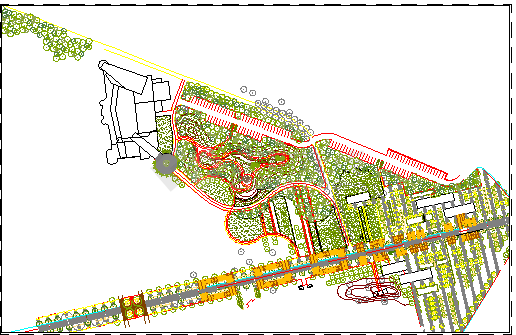 武汉某公园景观规划全套设计cad图（含总平面图）-图一