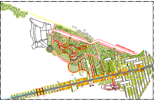 武汉某公园景观规划全套设计cad图（含总平面图）_图1