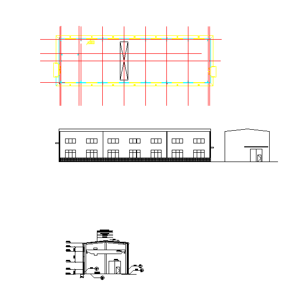 完整单纯门式钢架厂房结构施工图_图1