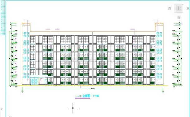 遵义市某中学2800平米6层框混结构宿舍楼建筑+结构设计CAD图纸-图一