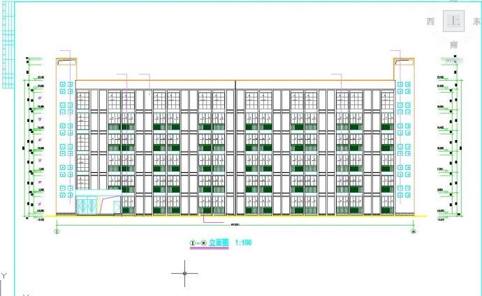 遵义市某中学2800平米6层框混结构宿舍楼建筑+结构设计CAD图纸_图1