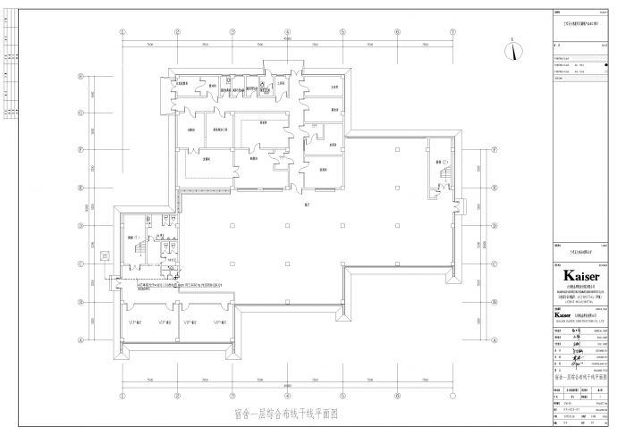 宿舍一层综合布线干线平面图CAD_图1