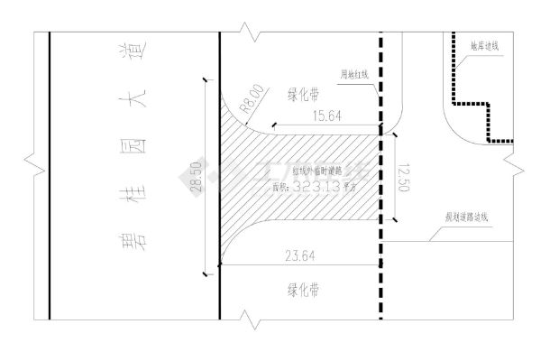 红线外临时道路施工方案附图CAD-图一