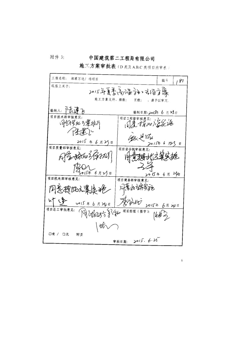 181 2015年夏季高温施工专项方案