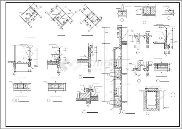 镇江市某小区1.3万平米17层框混结构住宅楼全套建筑设计CAD图纸-图一