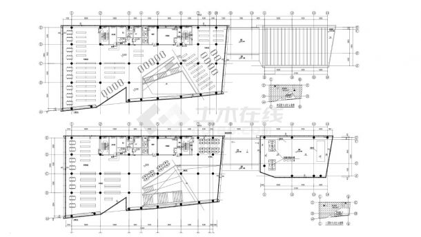 达州市图书馆建筑平面CAD图-图二