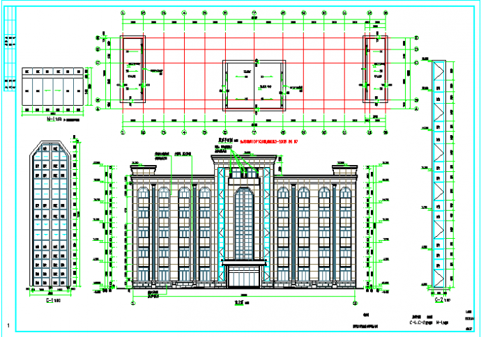 某工业园区综合楼建筑图设计图_图1
