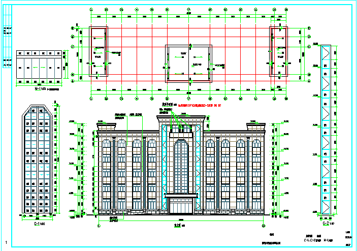 某工业园区综合楼建筑图设计图