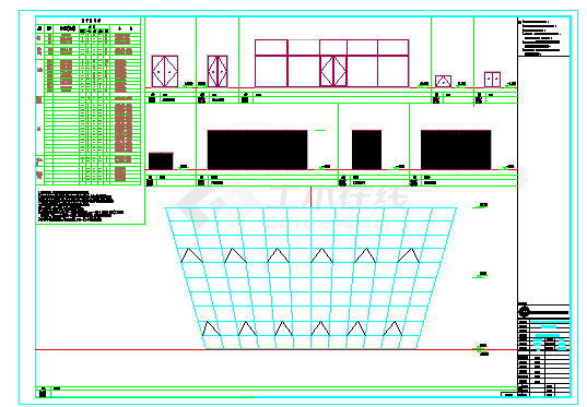 2层框架+钢桁架+网壳结构科技馆建筑施工图-图一