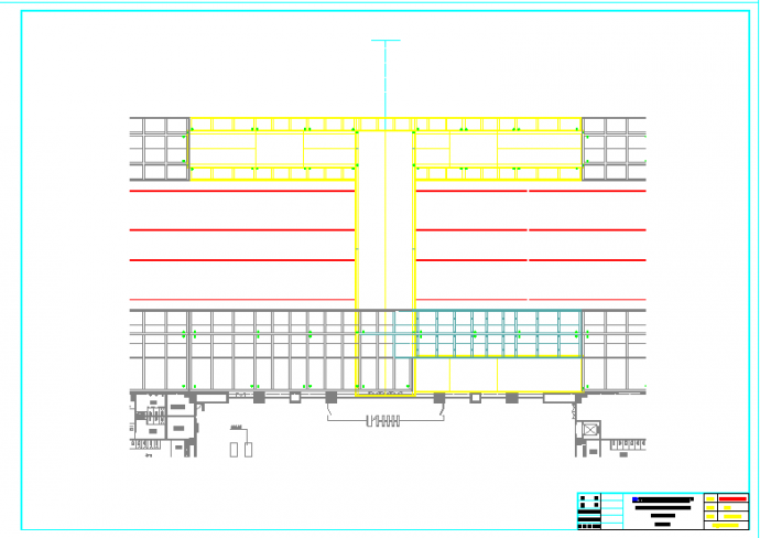 永安南天桥建筑图纸 钢桁架结构形式 建筑结构图_图1