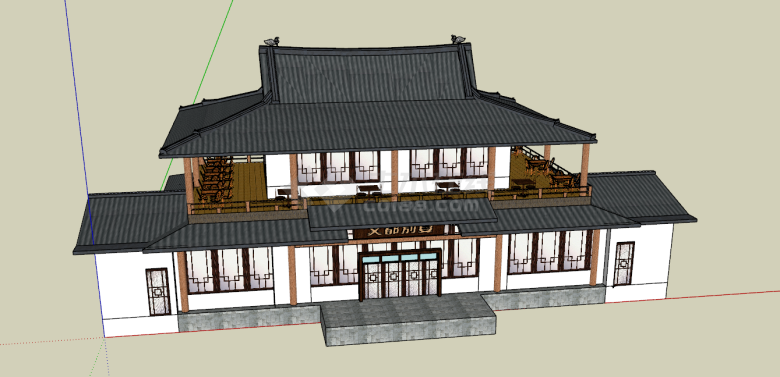 现代文都主题餐厅3Usu模型设计-图一