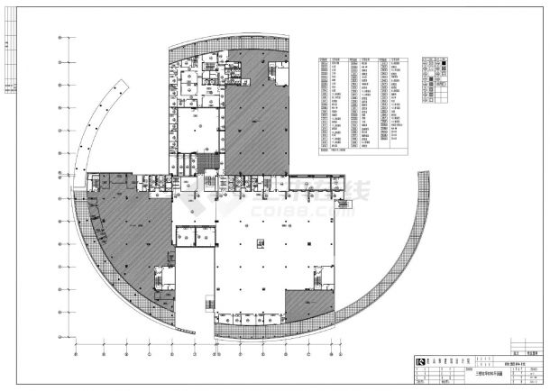 16-3.dwg三楼地坪材料平面图CAD图-图一