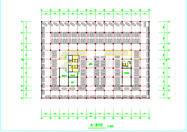 5.4万平米19层框剪结构商业办公楼平立面设计CAD图纸（1-4层商场）-图二
