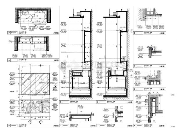 洗手台大样DT-05-01-03CAD-图一