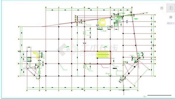 珠海市某商业街1.3万平米五层框架结构百货商场建筑设计CAD图纸-图二