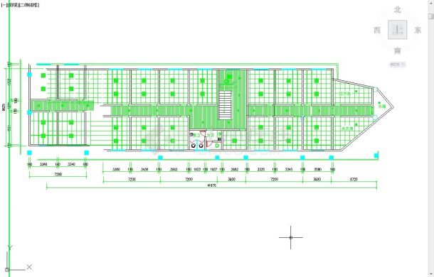 3600平米左右4层框混结构休闲会所平面装修装饰设计CAD图纸-图一