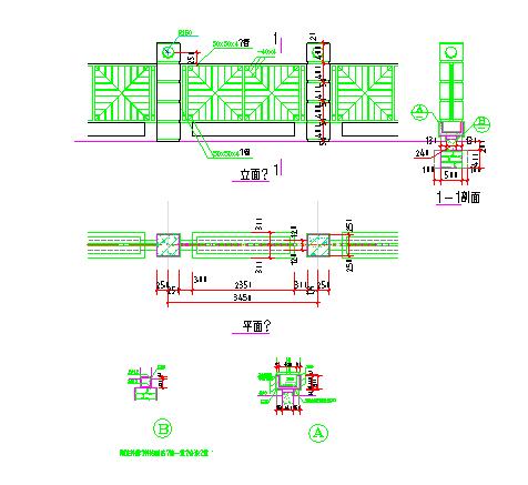 F010615组栏杆+围墙CAD图块资料合集.dwg_图1