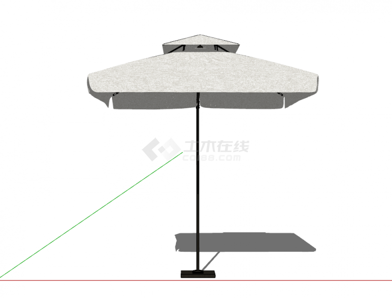 简约风户外家具SU模型设计-图一