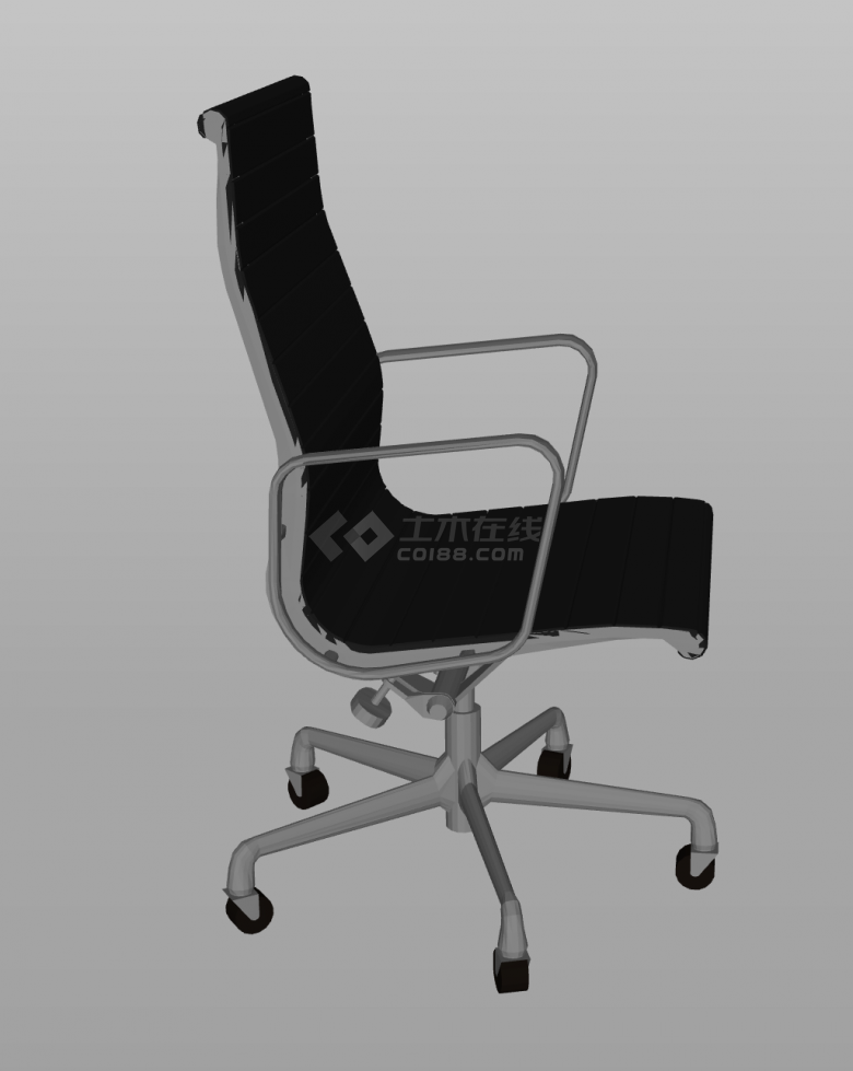 简易办公室旋转椅子su模型-图二