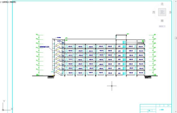 南宁市某国有单位8500平米七层框架结构办公综合楼建筑设计CAD图纸-图一