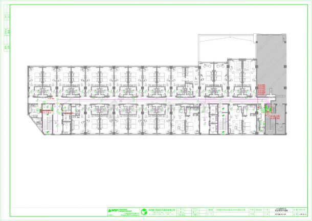 酒店工程四层照明平面图CAD-图一