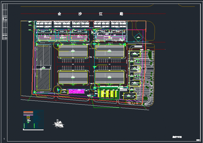 物流园路灯和监控电力施工图设计_图1