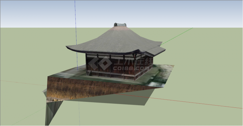 古典全木结构日本古建su模型-图二