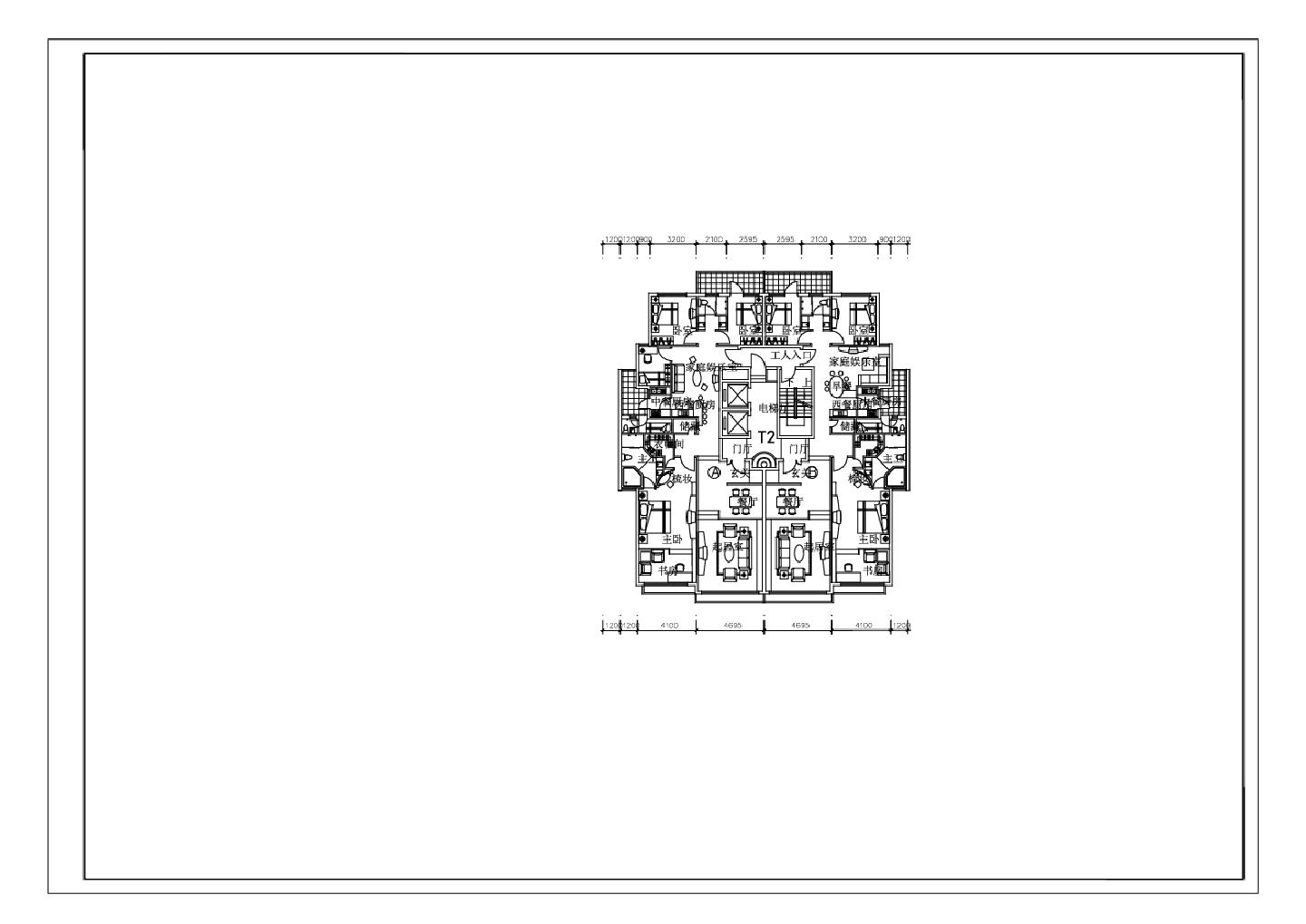 某地多层公寓住宅楼平面图