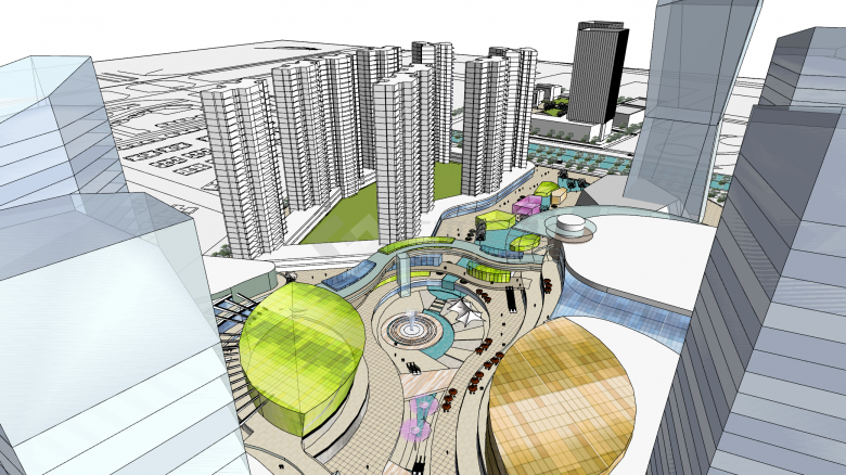 现代哈尔滨B地商业综合体su模型-图二