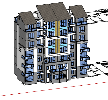 蓝窗精品户型住宅楼洋房 su模型-图二