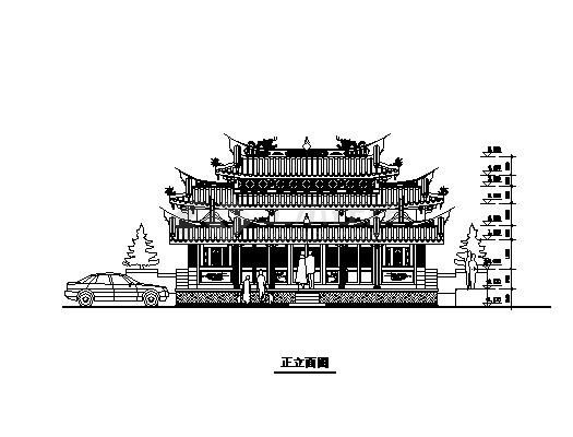 闽南古建筑平立面方案图-图二