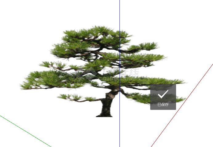 优美细致现代造型树su模型-图二