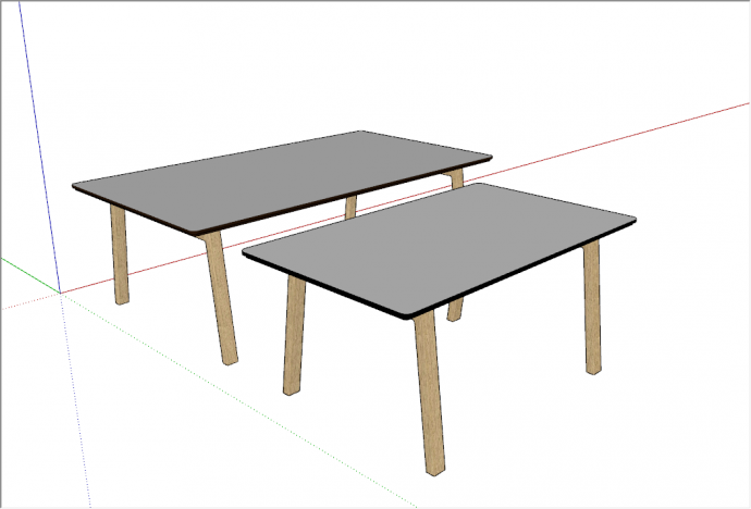 现代简欧室内餐饮办公桌会议桌su模型_图1