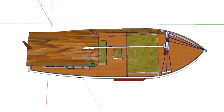 带船舱的z-17现代货船su模型-图二
