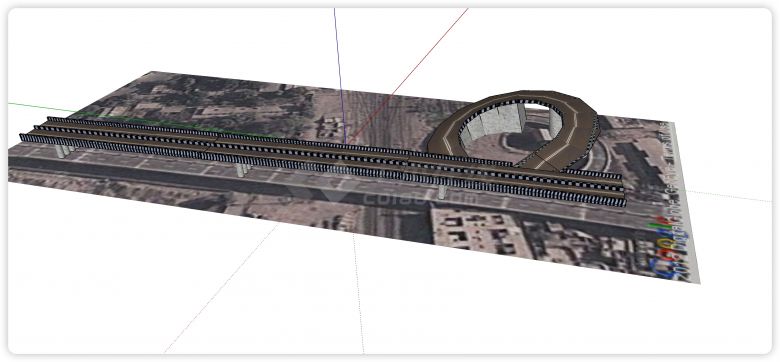 环形上桥城市立交桥su模型-图二