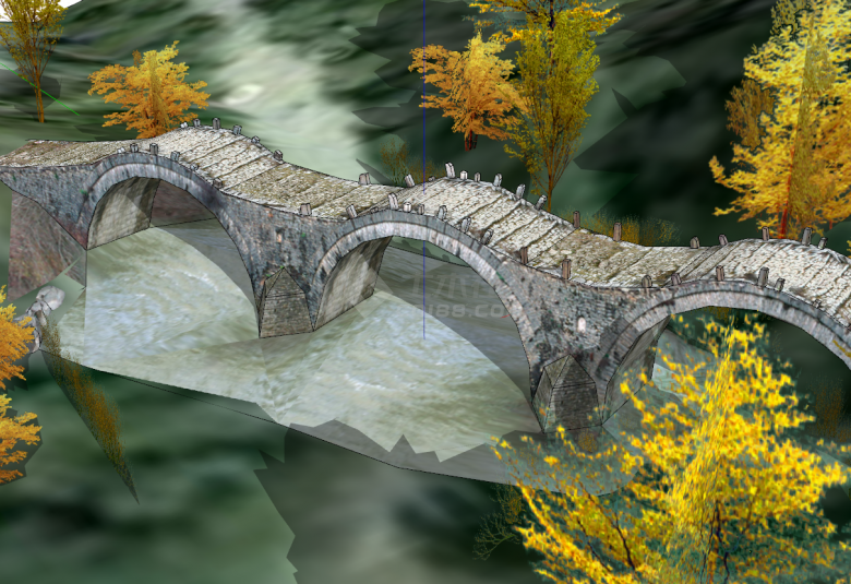 仿古户外景观桥石桥拱桥su模型-图二