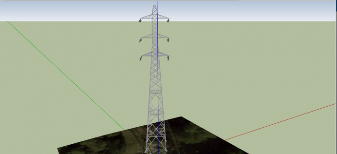 山地大高度铁架电力线铁塔su模型_图1