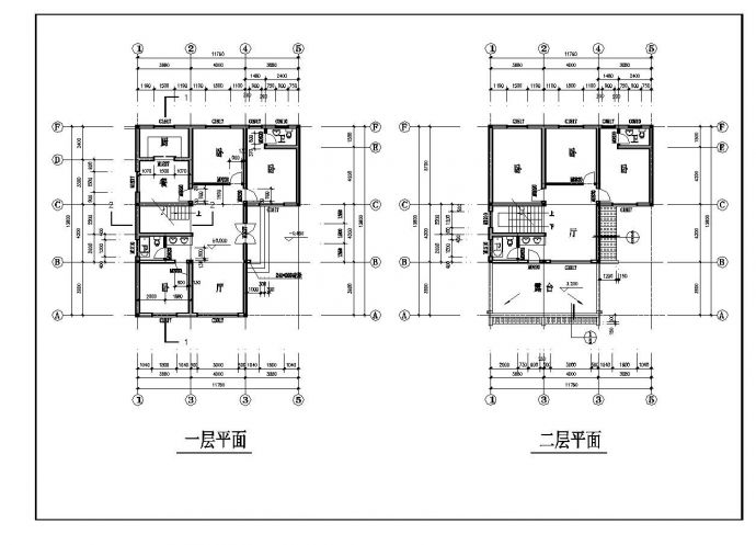 某乡村独栋别墅建筑图_图1