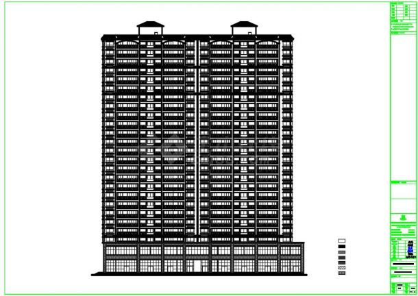 永发名城26层12高层住宅建筑设计施工图-图二