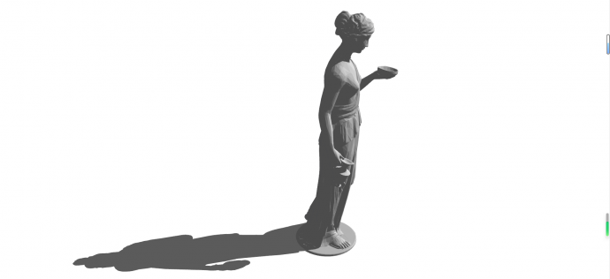 公园欧式人物妇女石膏雕塑3Dsu模型_图1