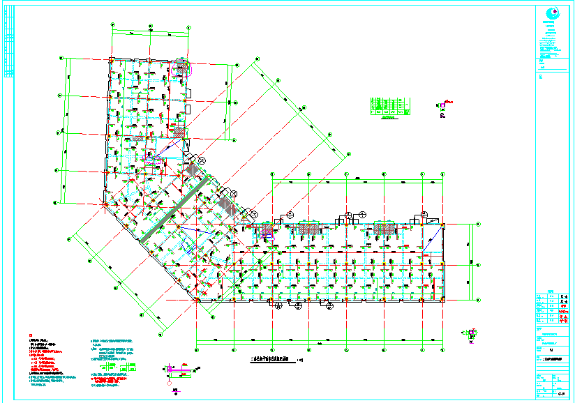 某路口L型三层商业混凝土结构施工图