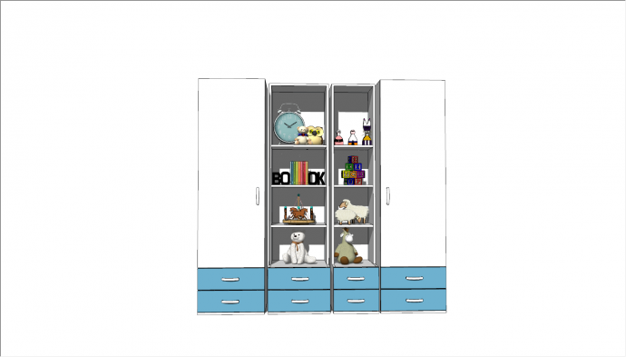 现代衣柜家具su模型_图1