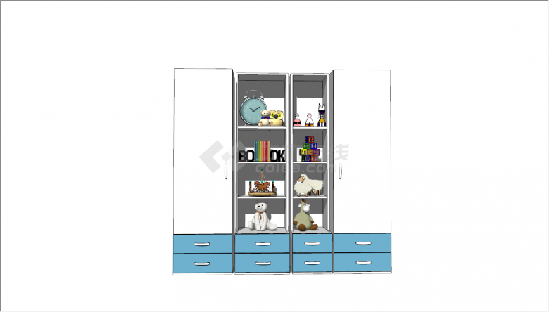 现代衣柜家具su模型-图一