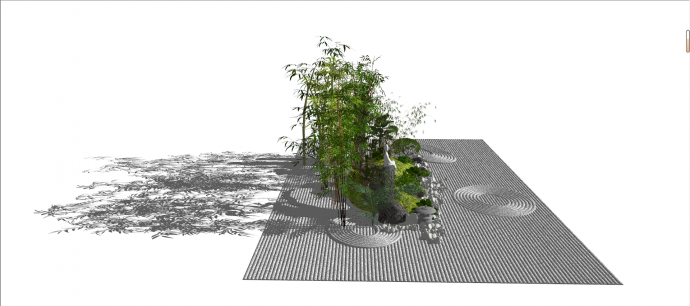 新中式凤尾竹景观树su模型_图1