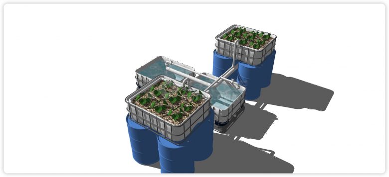 大容量水缸蔬菜种植器皿su模型-图二