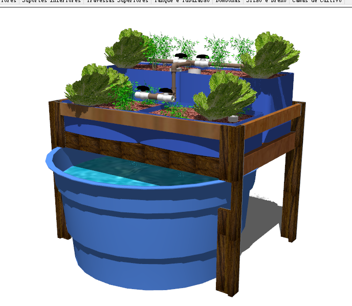 用塑料盆制作的蔬菜种植器皿su模型_图1