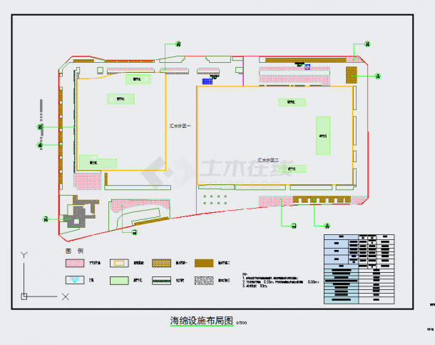 深圳美术馆图书馆项目全套建筑施工图海绵城市CAD图纸-图二