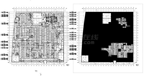 某地超高层综合塔楼地下及人防图纸照明和应急照明CAD图-图二